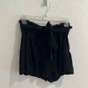 Black Belted Shorts